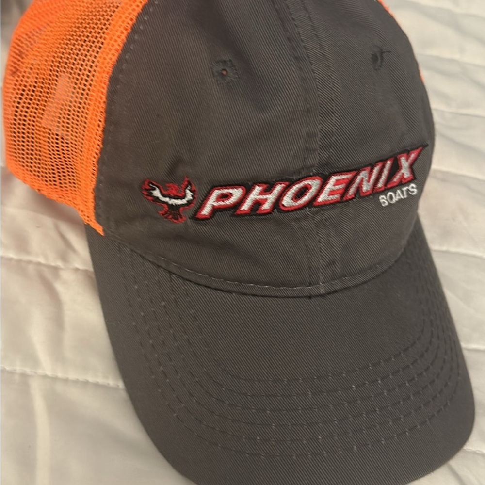Phoenix Boats Gray and Orange Cap